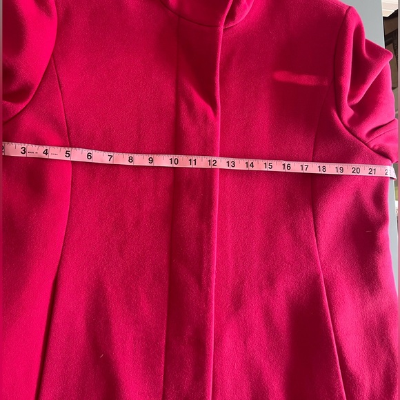 LANDS' END Fuchsia womens Hidden Button Coat Jacket Size 14P - Picture 7 of 11